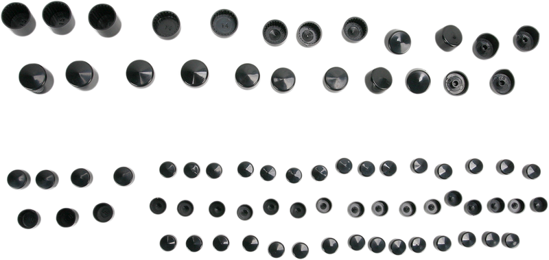 DRAG SPECIALTIES Bolt Cover Standard Kit - Black