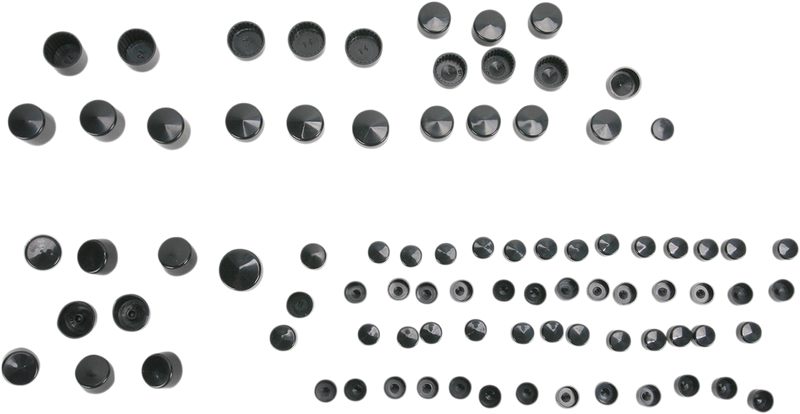 DRAG SPECIALTIES Bolt Cover Standard Kit - Black