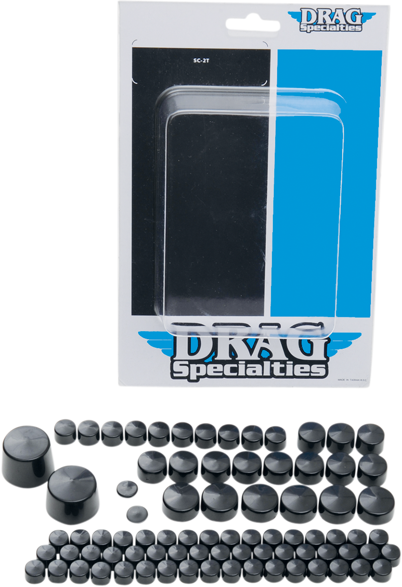 DRAG SPECIALTIES Bolt Cover Standard Kit - Black