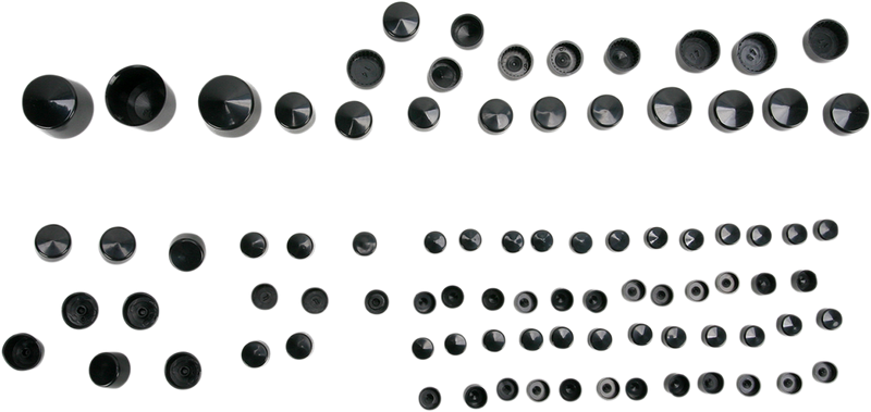 DRAG SPECIALTIES Bolt Cover Standard Kit - Black