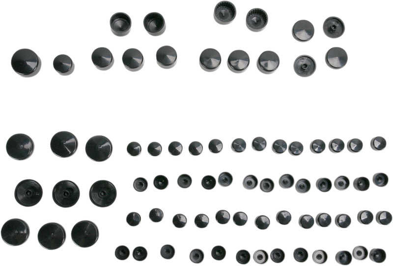 DRAG SPECIALTIES Bolt Cover Standard Kit - Black