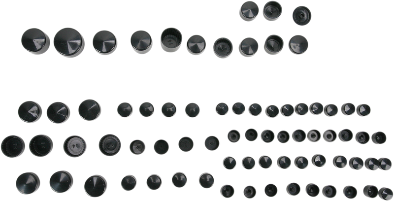 DRAG SPECIALTIES Bolt Cover Standard Kit - Black