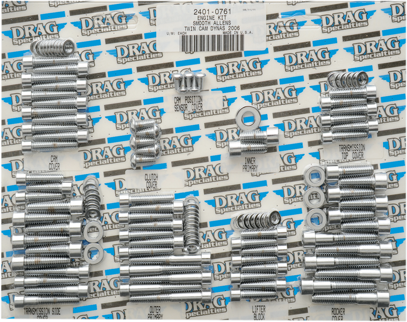 DRAG SPECIALTIES Chrome Bolt Kit - Motor - Smooth - FXD