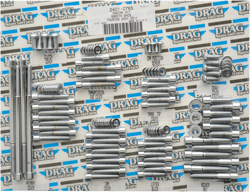 DRAG SPECIALTIES Chrome Bolt Kit - Motor - Smooth - Touring