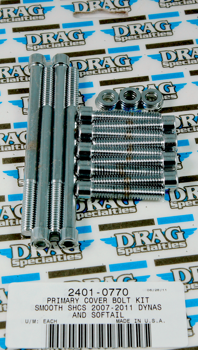 DRAG SPECIALTIES Chrome Bolt Kit - Primary - Smooth - Softail