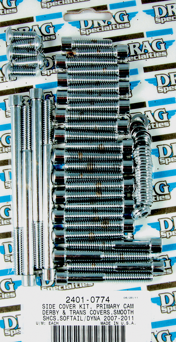 DRAG SPECIALTIES Chrome Bolt Kit - Transmission - Smooth - Softail
