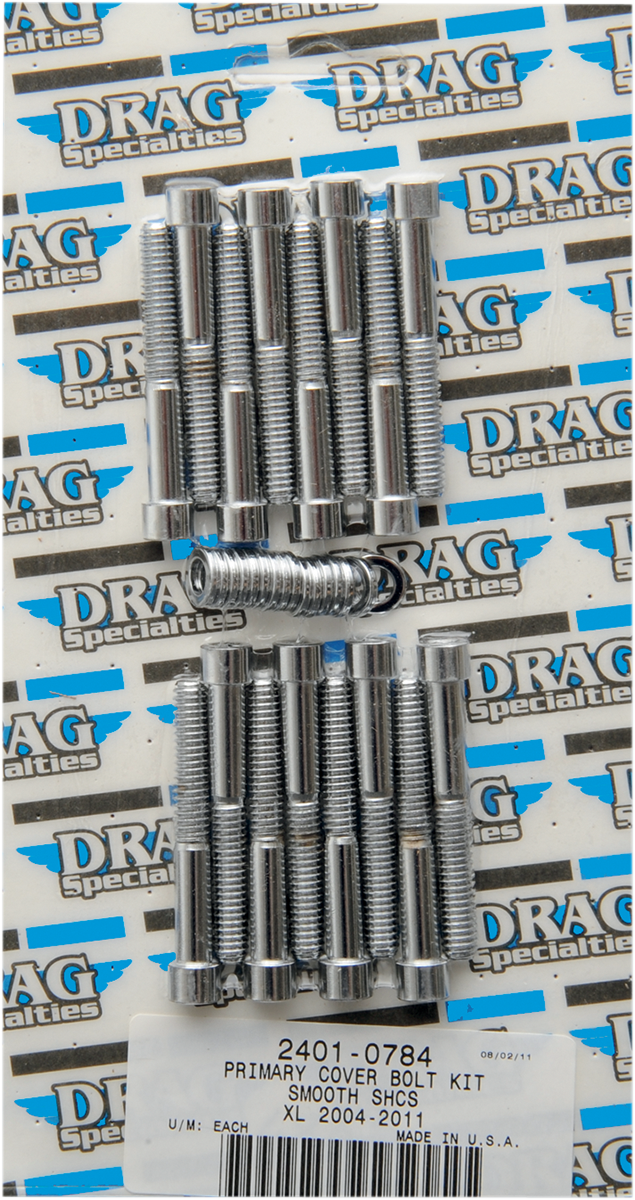 DRAG SPECIALTIES Chrome Bolt Kit - Primary - Smooth - XL