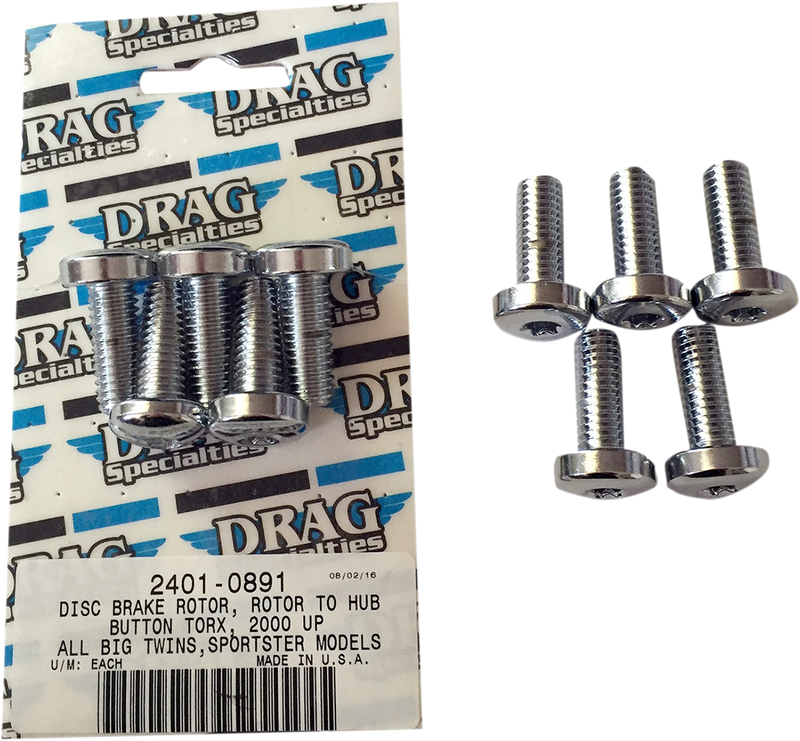 DRAG SPECIALTIES Disc Brake Hub Mounting Kit - Rear - Chrome