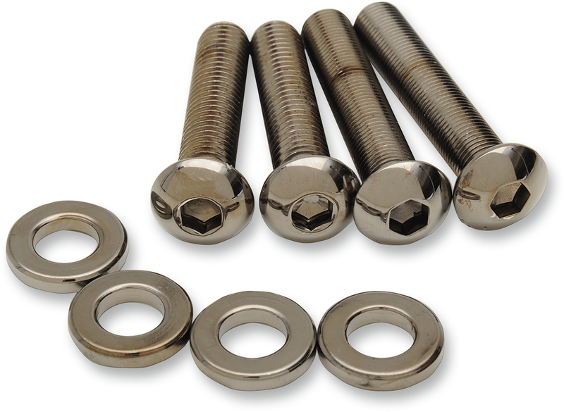 DRAG SPECIALTIES Shock Mount Kit - Black Chrome