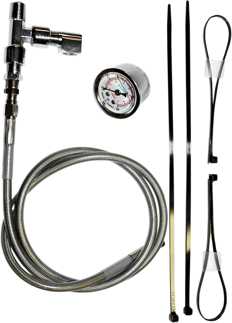 FEULING OIL PUMP CORP. Remote Oil Pressure Gauge/Line Kit - Stainless/Chrome