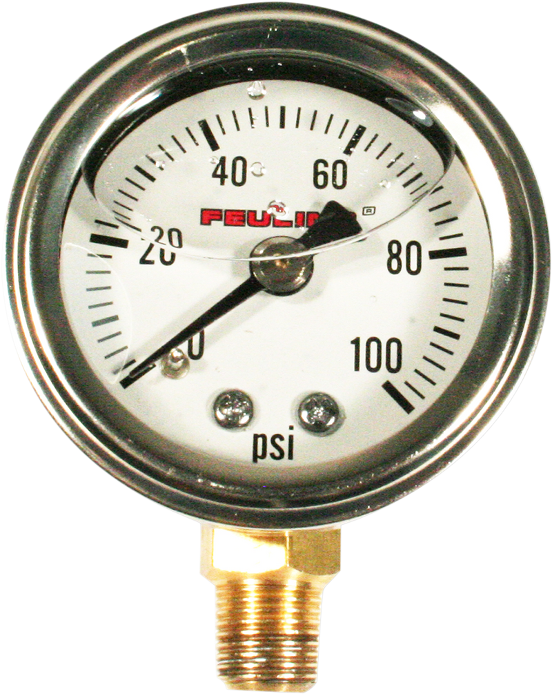 FEULING OIL PUMP CORP. Oil Pressure Gauge - 1.5" Dial - Bottom Port - White Face