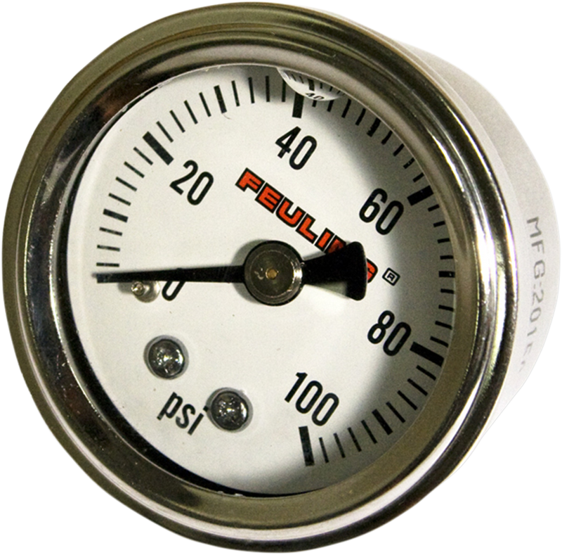 FEULING OIL PUMP CORP. Oil Pressure Gauge - 1.5" Dial - Back Port - White Face