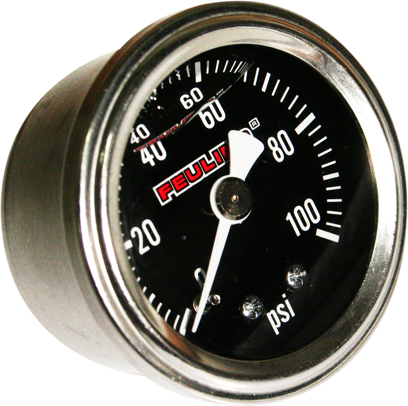FEULING OIL PUMP CORP. Oil Pressure Gauge - 1.5" Dial - Back Port - Black Face