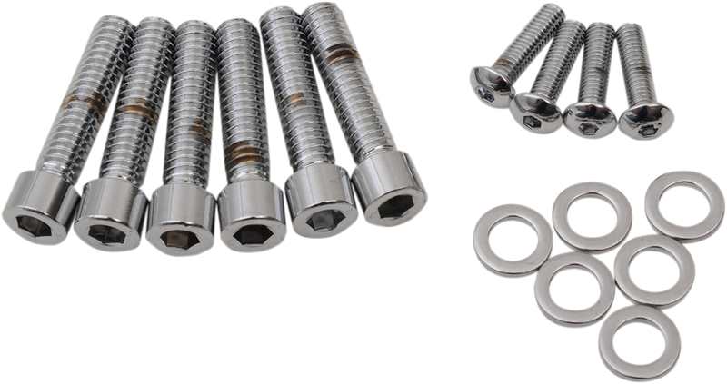 DRAG SPECIALTIES Chrome Bolt Kit - Handlebar Control - Smooth - M8