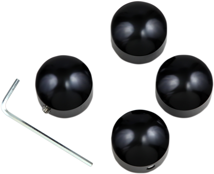 DRAG SPECIALTIES Head Bolt Covers - Black