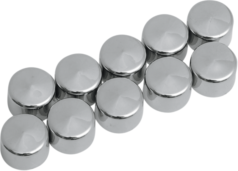 DRAG SPECIALTIES Allen/Socket Head Bolt Covers - 3/16" - Chrome - 10 Pack