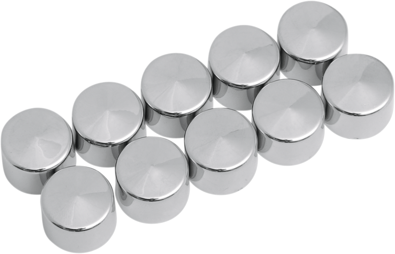 DRAG SPECIALTIES Allen/Socket Head Bolt Covers - 5/16" - Chrome - 10 Pack