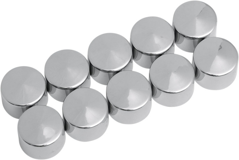 DRAG SPECIALTIES Chrome Bolt Covers - Allen/Socket - 3/8" - 10 Pack