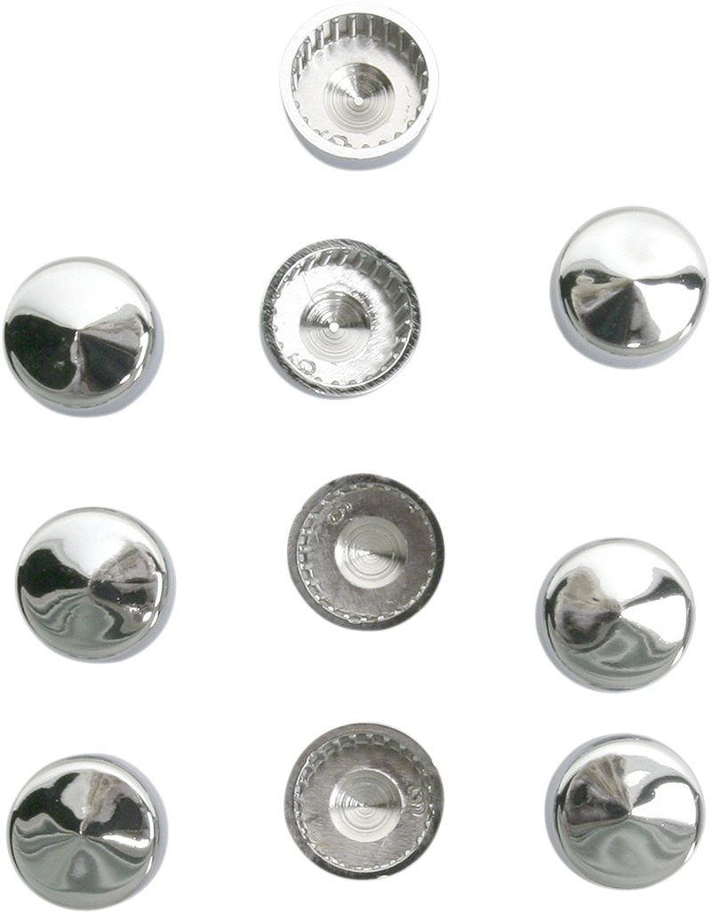 DRAG SPECIALTIES Hex Bolt Covers - 1/2" - Chrome - 10 Pack