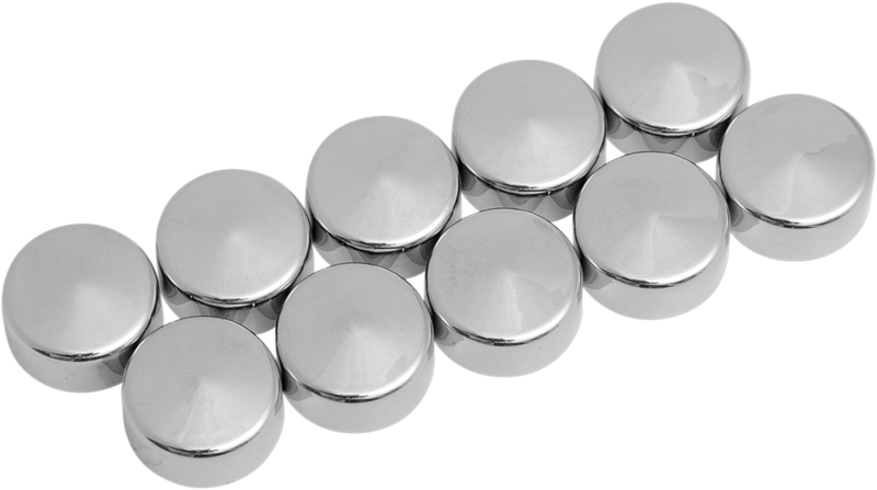 DRAG SPECIALTIES Chrome Bolt Covers - Hex - Deep - 9/16" - 10 Pack