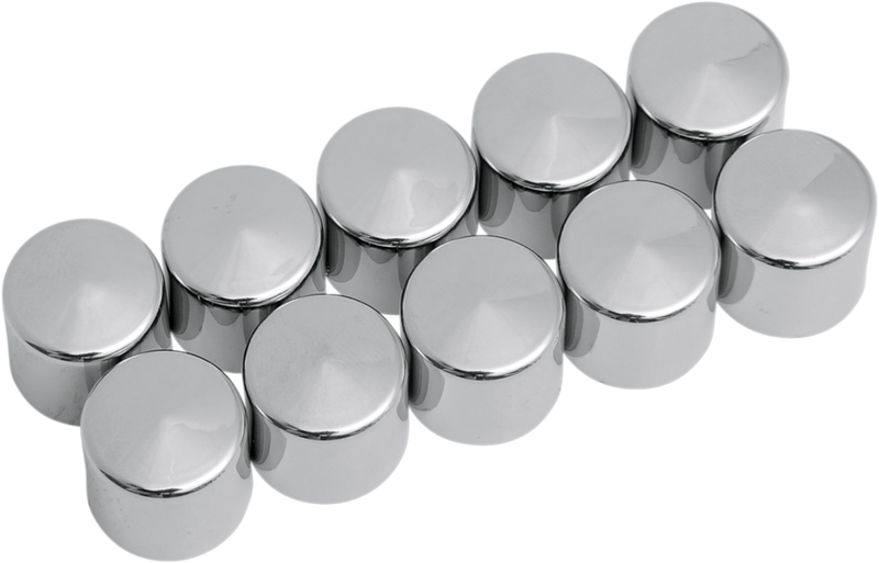 DRAG SPECIALTIES Chrome Bolt Covers - Hex - Deep - 9/16" - 10 Pack