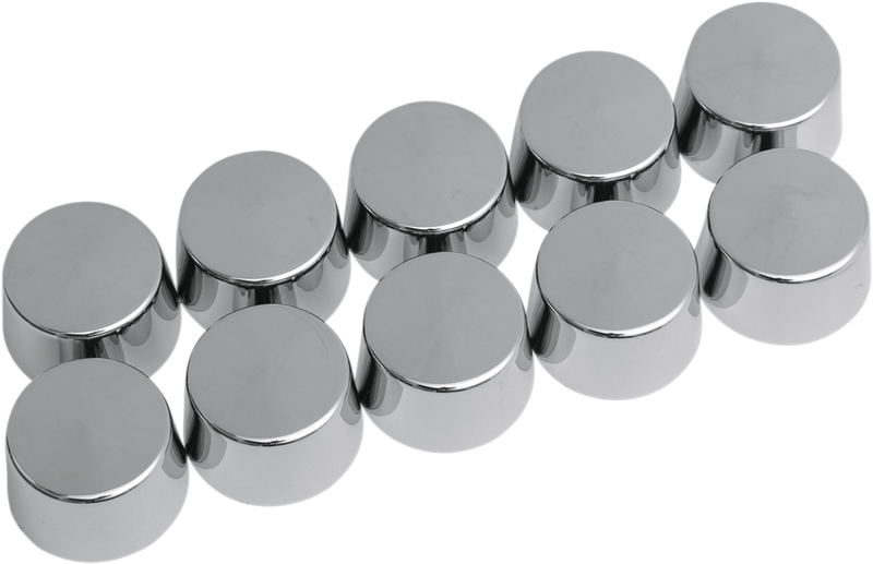 DRAG SPECIALTIES Hex Bolt Shouldered Covers - 5/16" - Chrome - 10 Pack