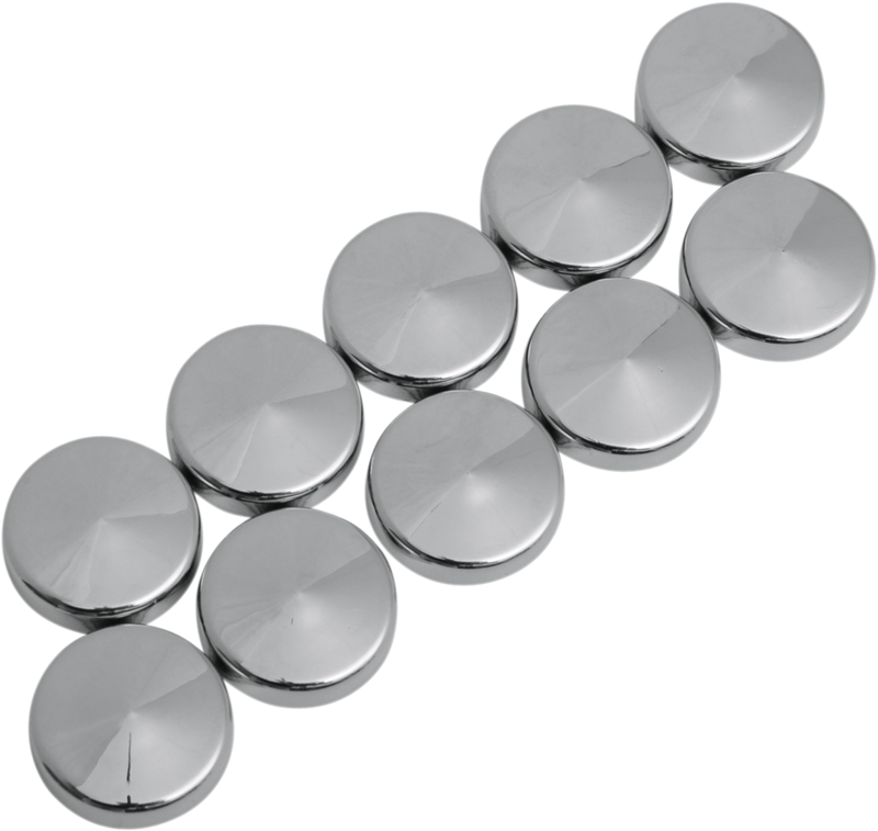 DRAG SPECIALTIES Chrome Bolt Covers - Torx - 1/4" - 10 Pack