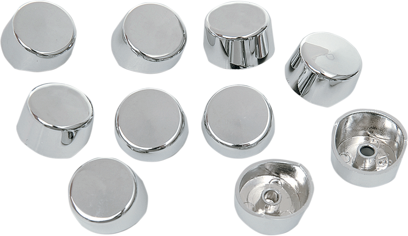 DRAG SPECIALTIES Hex Bolt Side Cut Covers - 5/16" - Chrome - 10 Pack