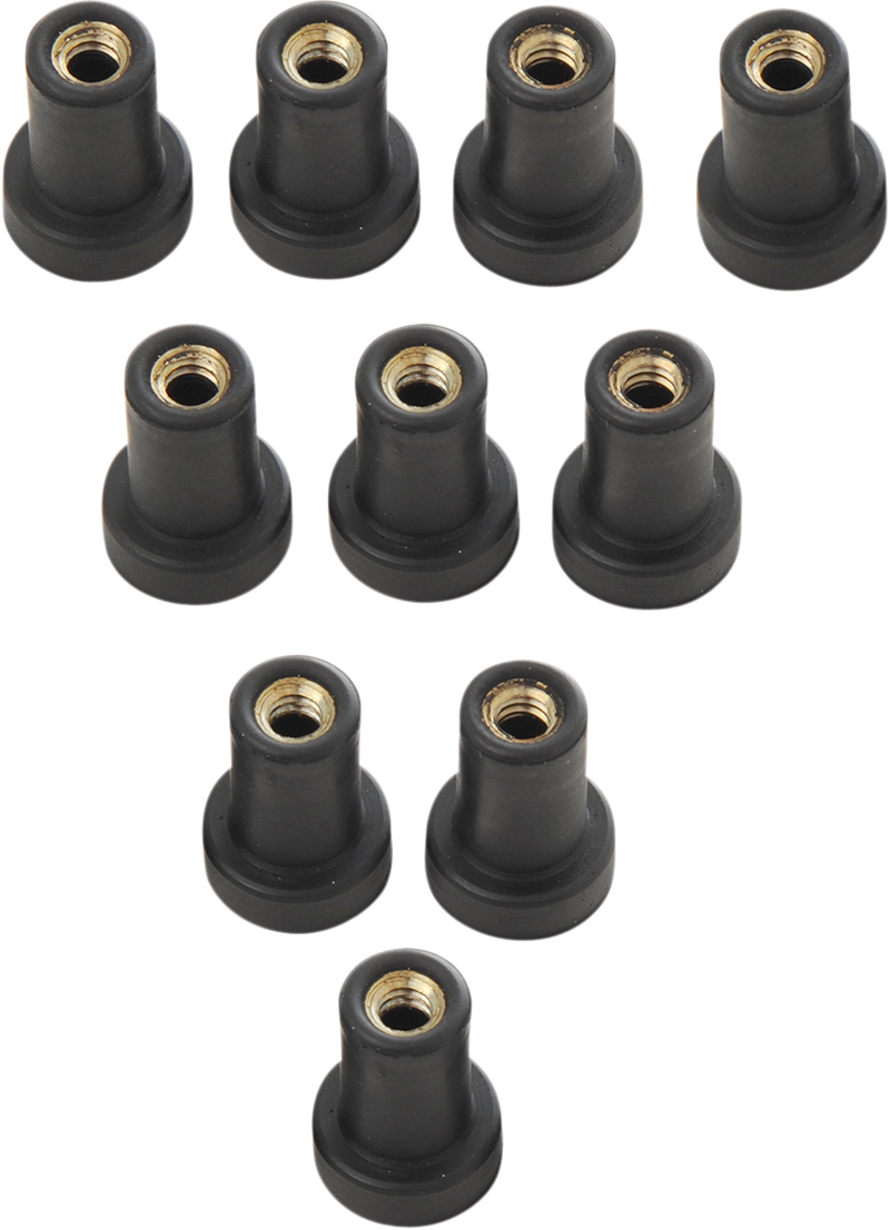 DRAG SPECIALTIES Replacement Multi Functional Well Nuts - #10-24 - 10-Pack