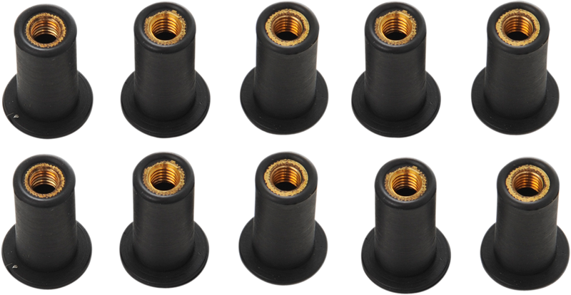 DRAG SPECIALTIES Replacement Multi Functional Well Nuts - #10-32 - 10-Pack
