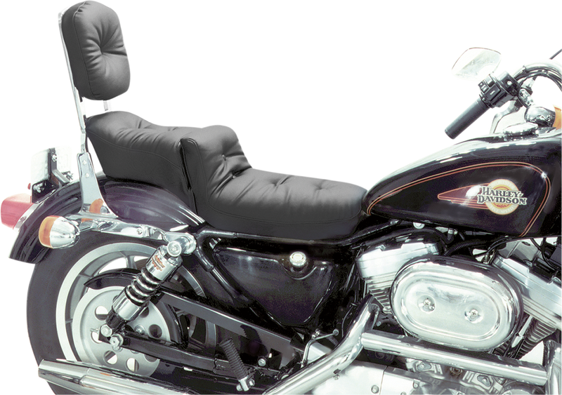 MUSTANG Regal Duke Pillow One-Piece 2-Up Seat - Sportster '96-'03 with 2.1/3.3 Gallon Tank