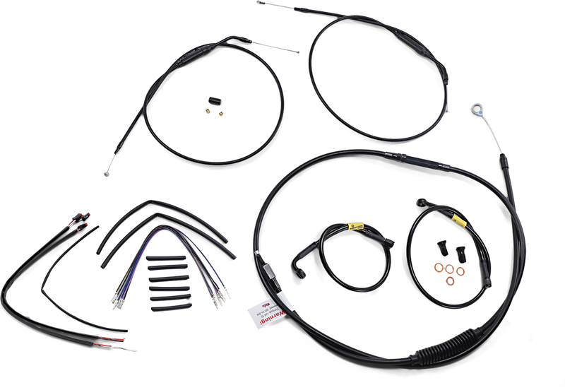 BURLY BRAND Handlebar Cable and Brake Line Kit - 14" Wide Glide Gorilla Handlebars
