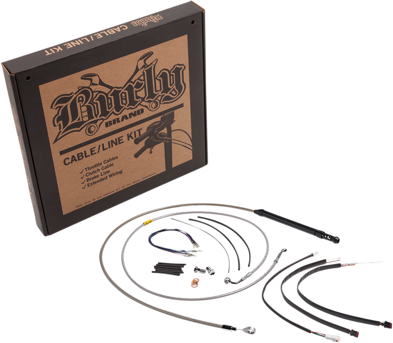 BURLY BRAND Control Kit - 14" Gorilla Handlebars - Stainless