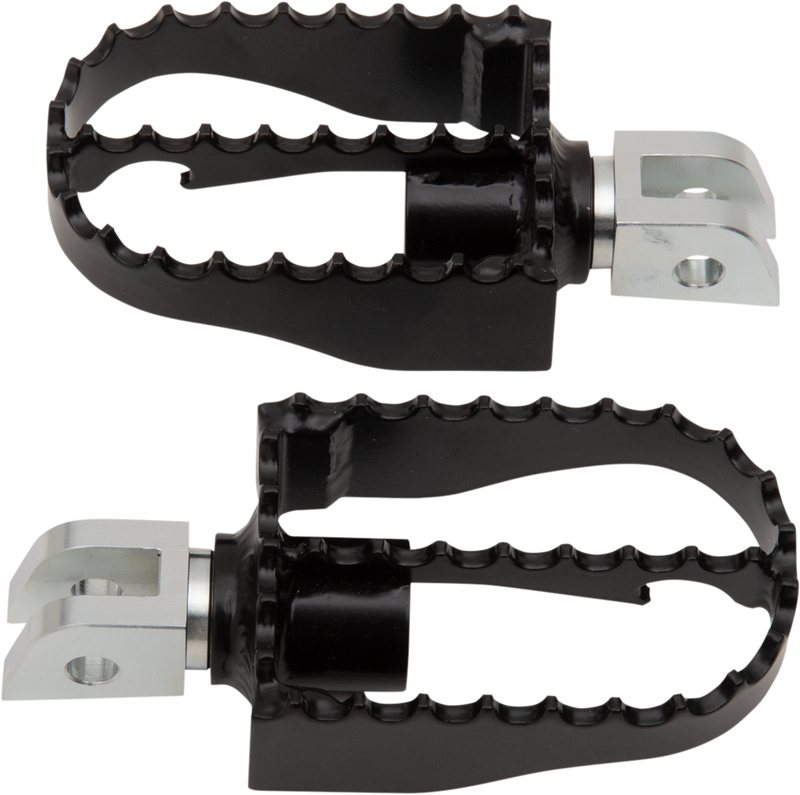 BURLY BRAND MX Footpegs - Driver - Black/Chrome