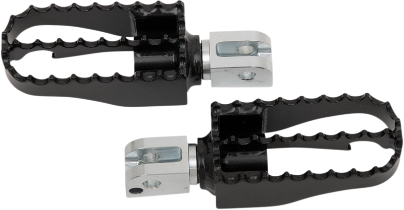 BURLY BRAND MX Footpegs - Passenger - Black/Chrome
