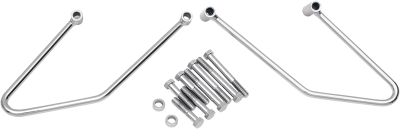 DRAG SPECIALTIES Chrome Saddlebag Support Brackets - FL/FX '06-'17