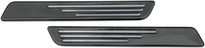 DRAG SPECIALTIES Black Ball-Milled Saddlebag Latch Insert - FLT/FLH '99-'13