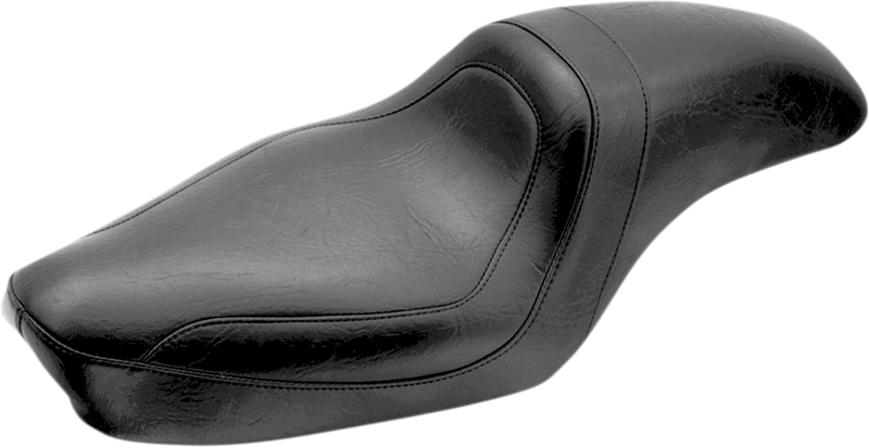 MUSTANG Fastback™ One-Piece 2-Up Seat - Stitched - Black - Sportster '96-'03 with 2.1/3.3 Gallon Tank