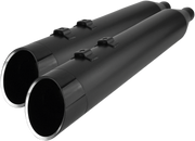 KHROME WERKS 4-1/2" HP-Plus® Slip-On Mufflers - Black with Edge Tip 202855