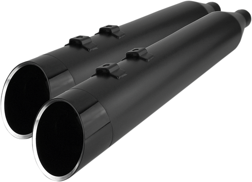 KHROME WERKS 4-1/2" HP-Plus® Slip-On Mufflers - Black with Edge Tip 202855