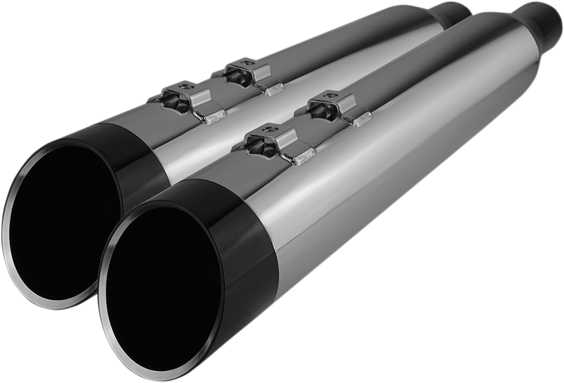 KHROME WERKS 4-1/2" HP-Plus® Slip-On Mufflers - Chrome with Edge Tip 202685