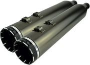 KHROME WERKS 4-1/2" HP-Plus® Slip-On Mufflers - Smoked Chrome with Tracer - Touring 202650