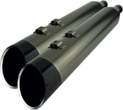 KHROME WERKS 4-1/2" HP-Plus® Slip-On Mufflers - Smoked Chrome with Edge - Touring 202655