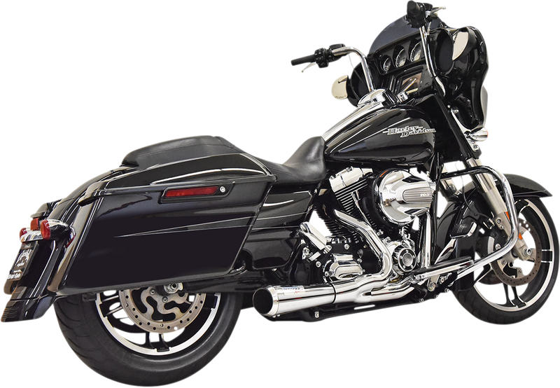 BASSANI XHAUST 2:1 Short Exhaust - Chrome - 1995-2016 TOURING MODELS