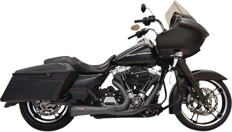 BASSANI XHAUST 2:1 Short Exhaust - Black - 1995-2016 TOURING MODELS