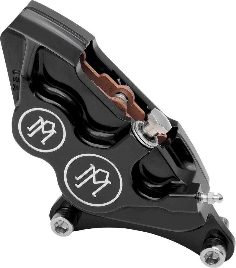 PERFORMANCE MACHINE (PM) 4-Piston Caliper - Front Left - Contrast Cut* - 11.5" - '84-'00