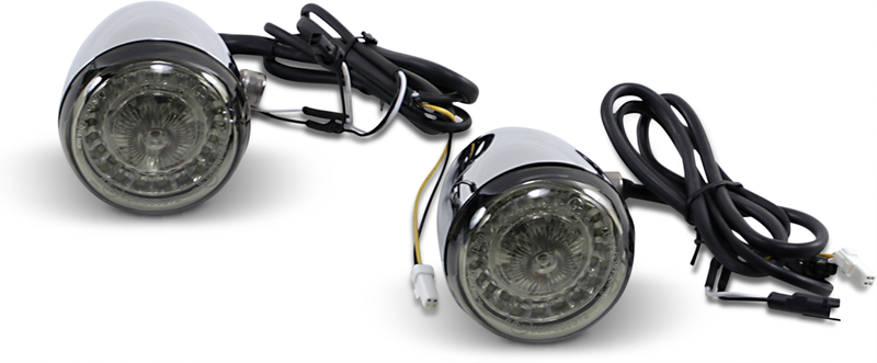 CUSTOM DYNAMICS ProBEAM® Dynamic Ringz™ LED Front Turn Signals - Chrome - ECE