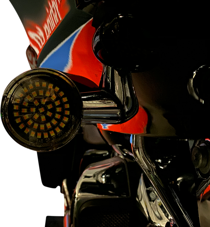 CUSTOM DYNAMICS Genesis 4 Solid Amber/White LED Turn Signal Inserts