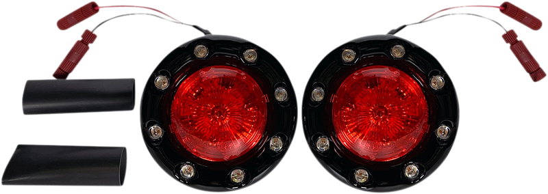 CUSTOM DYNAMICS ProBEAM® Bullet Ringz™ LED Rear Turn Signals - Black - Red