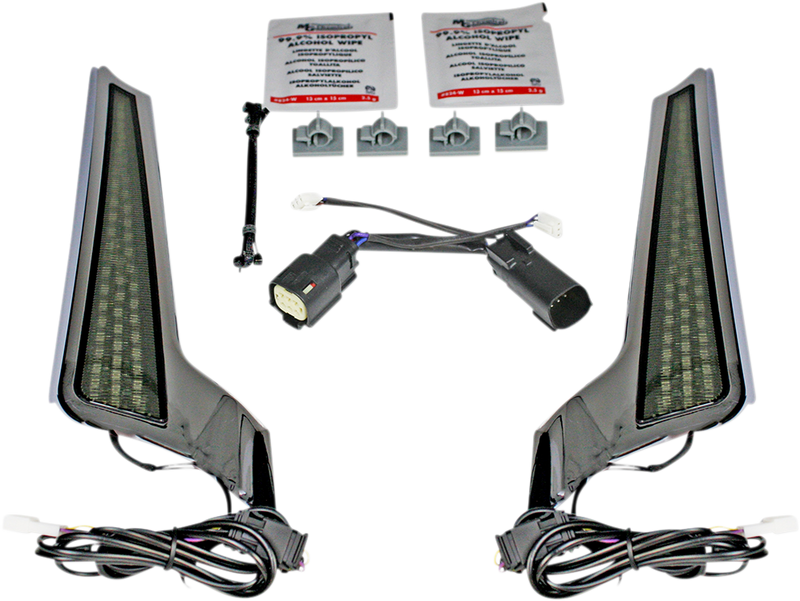 CUSTOM DYNAMICS Fascia Panels LED Auxiliary Lights - Chrome - Smoke - '14-'25